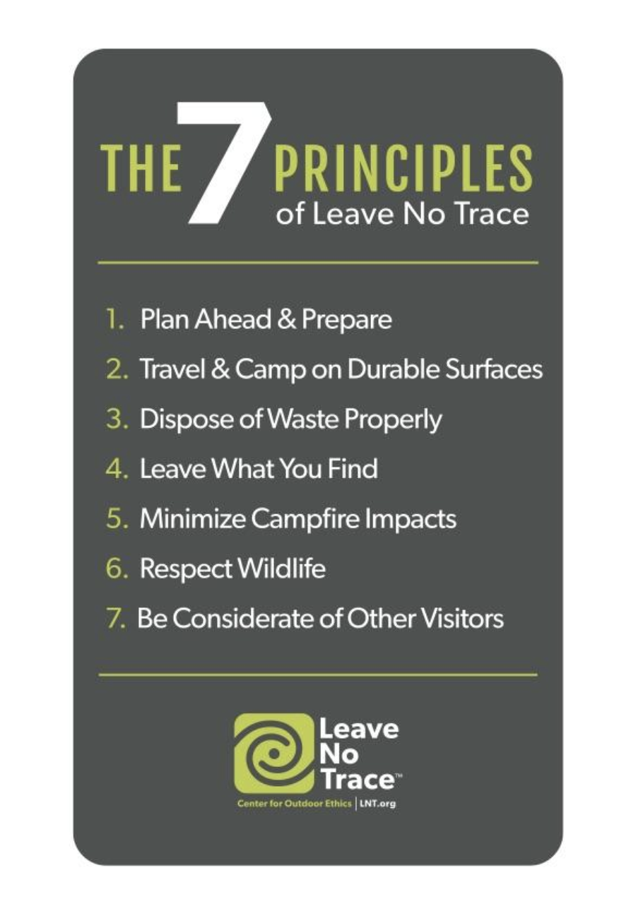 leave no trace 7 principles