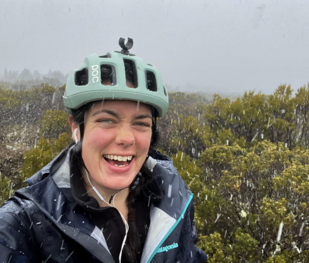 Kirsty Cowie enjoying the weather amid the Tassie Gift trail- supplied by Kirsty Cowie