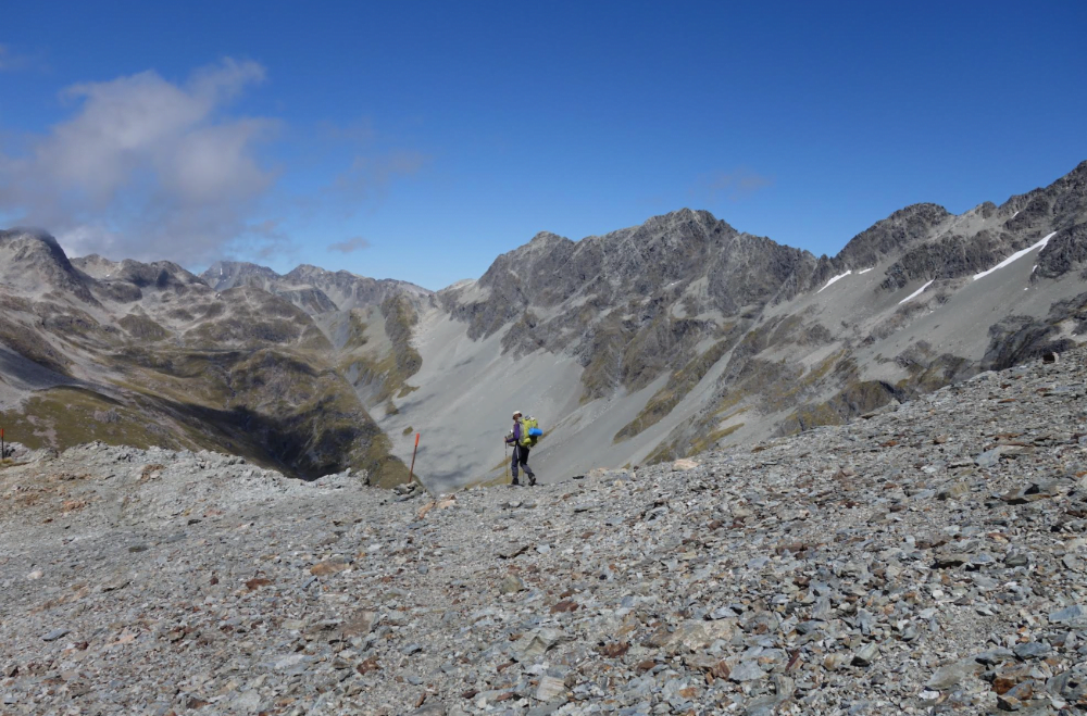 Laura Waters hiking the Te Araroa Trail in NZ